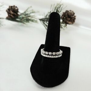 💍 Dazzling Sterling Silver Diamond Ring